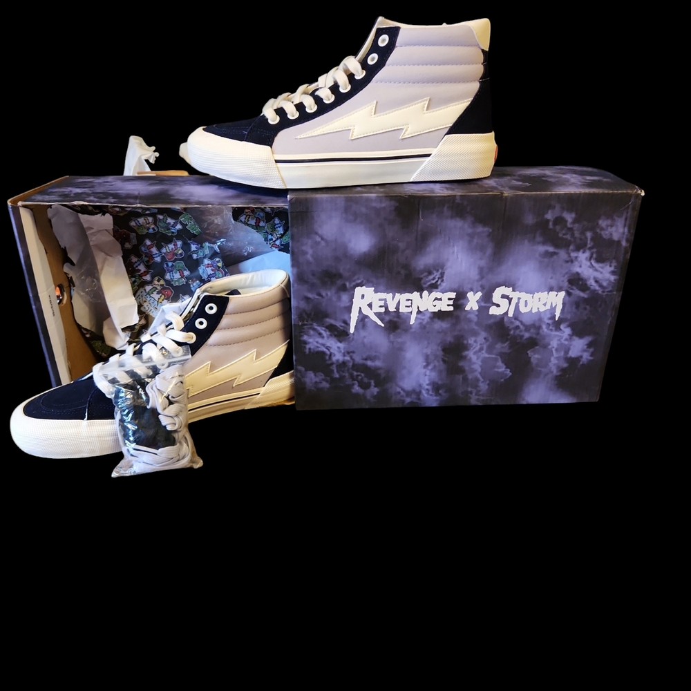 Revenge x Storm High-Top Sneakers - Lilac and Navy
